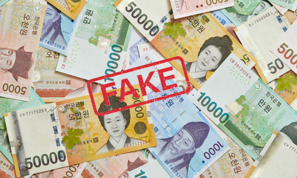 Fake 500000 won loan